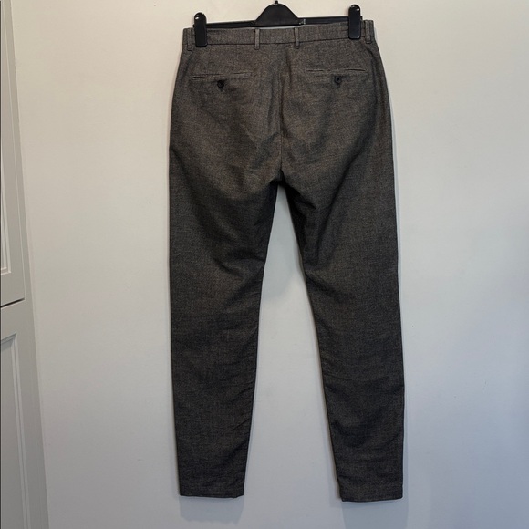 Reiss Equator Tailored Trousers Textured Slim Dress Pants Dark Grey 32 - Picture 10 of 15